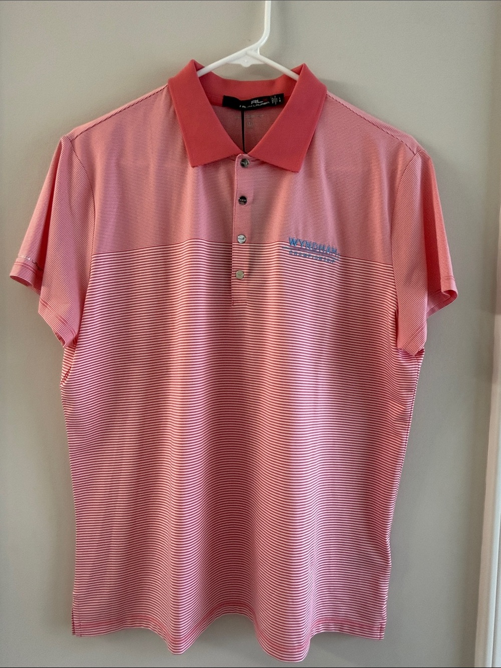 Ralph Lauren Men's Pink Striped Polo Shirt